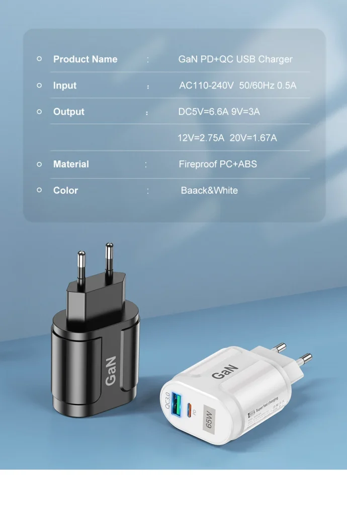 USLION 65W GaN USB-C Schnellladegerät