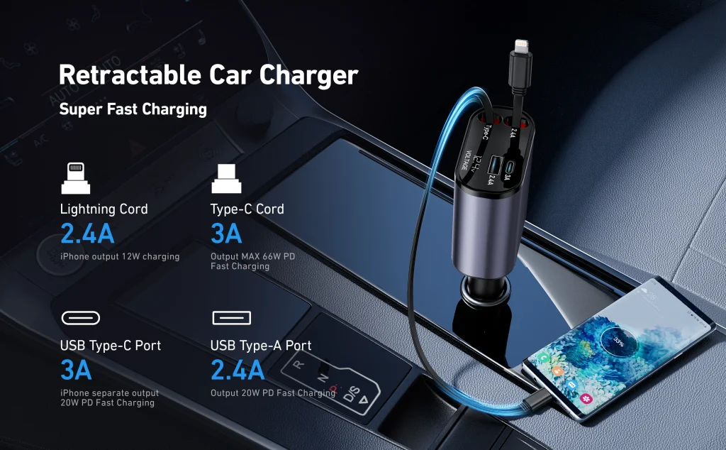 120W 4in1 Auto Ladegerät