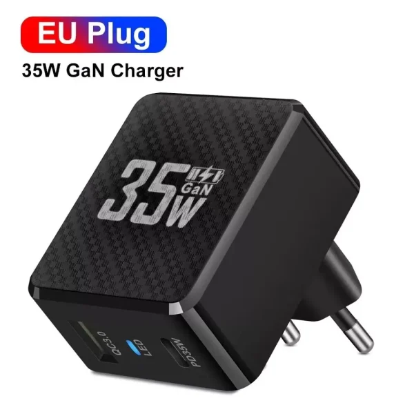 35W GaN USB-C Ladegerät QC3.0 PD3.0 Schnellladegerät für iPhone 16, Samsung – Bild 2
