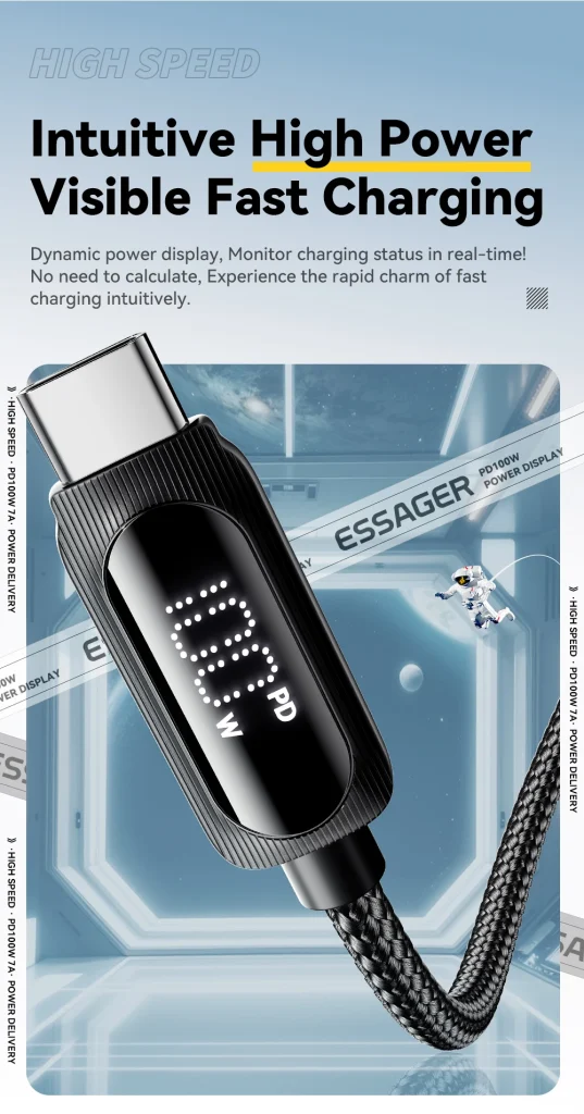 Essager 100W USB-A auf Typ-C Schnellladekabel