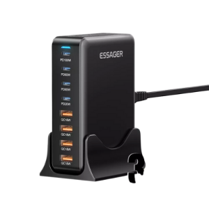 Essager 320W GaN USB-C Ladegerät 8-Port PD 100W Schnellladung für iPhone MacBook1