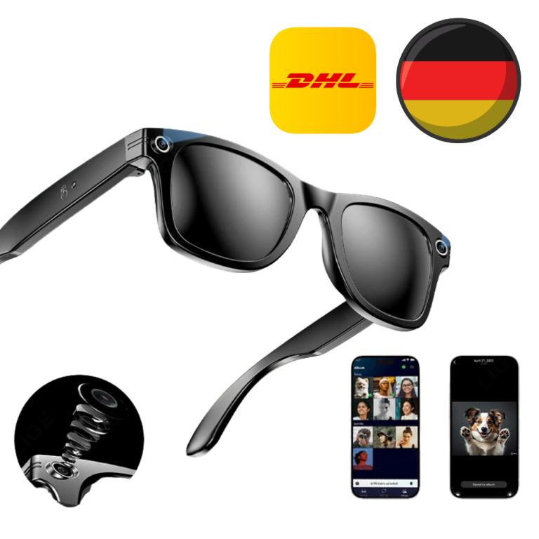 Bluetooth Smart Brille mit Kamera & Musik